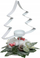 Mbajtëse qirinjsh Feeric Christmas White Metal Christmas Tree, metal, dekorim festiv, e bardhë