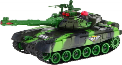 Lodër tank R/C War Tank, 2.4GHz, me dritë dhe zë, jeshil