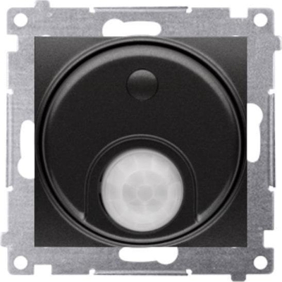 Ndërprerës me sensor lëvizjeje Kontakt-Simon Simon 54 DCR10P.01/49, 8A 230V, instalim 3 tela, i zi mat