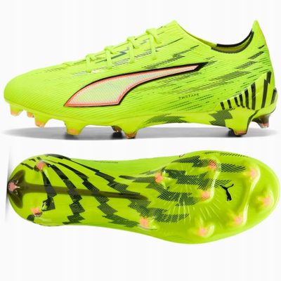 Këpucë futbolli Puma Ultra 6 Ultimate FG, për bar natyral, i verdhë i zi i kuq