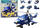 Lodër konstruktimi Leantoys 6in1 Helicopter Police, 1000 copa, shumëngjyrëshe