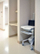 Karrocë pune për monitor Ergotron SV40-6100-0, ergonomike, për ambiente klinike, e bardhë