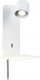 Apilik murale Paulmann Malena, spot LED me raft, USB Type C, i bardhë