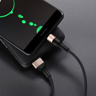 Kabllo USB Hoco X26, USB A me Type C, 2A, 1 m, e zezë gold