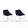 Set karrigesh ngrënieje Beliani Arcata, 2 copë, velvet, blu navy