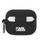 Etui për AirPods Pro Karl Lagerfeld 3D Karl Head, silikon, me karabinë, i zi