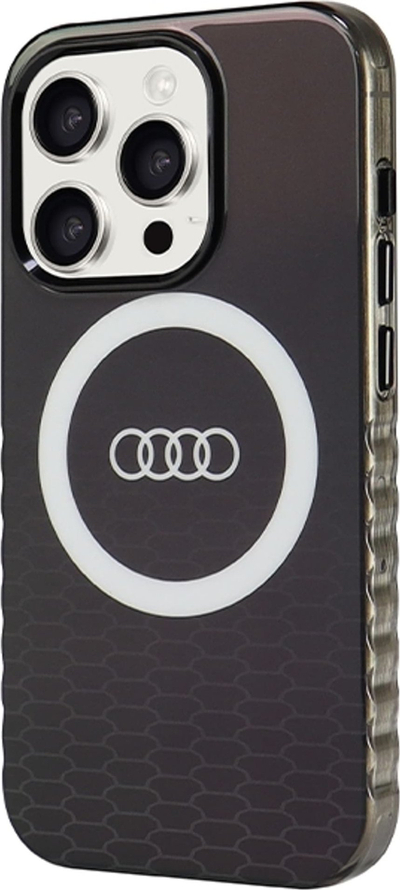 Футрола за телефон Audi IML Big Logo Hard Case, MagSafe, за iPhone 15 Pro 6.1", црна