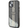 Mbrojtëse telefoni Guess Liquid Glitter Gold Stripes për iPhone 15 Plus 14 Plus, TPU PC, me shkëlqim, e zezë