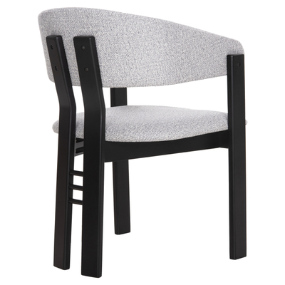 Karrige ngrënieje Zarra 55,5x59x81,5Hcm (HM9970.02), zezë/ gri