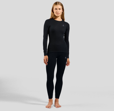 Bluzë termike femrash Odlo Active Warm Eco, mëngë të gjata, e zezë