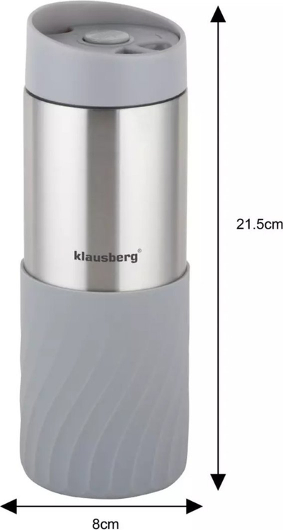 Gotë termike Klausberg, 420 ml, çelik inox, gri