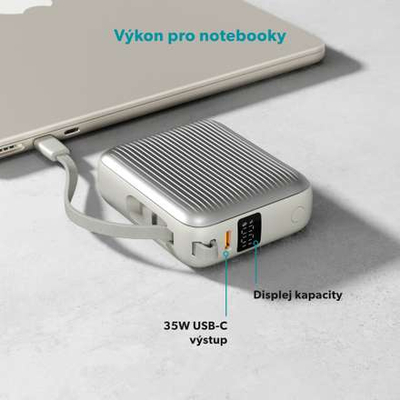 Power Bank Epico UltraPack EP19, 10000mAh, 35W USB-C, e hirtë