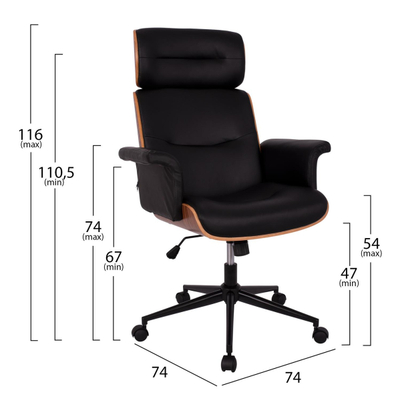 Karrige zyre SUPERIOR PRO, 74×74×116 cm (HM1108.01), zezë