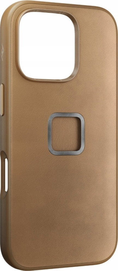 Mbrojtëse telefoni Peak Design Everyday Case iPhone 16 Pro, me magnet SlimLink, kompatibile MagSafe, ngjyrë tan