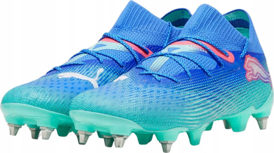 Këpucë futbolli Puma FUTURE 7 Ultimate MxSG 107918 01, për burra, për fushë me bar natyral, blu