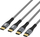 Kabllo USB C EFB Elektronik USB 2.0, set 2x2m, 100W PD 3.0, gri
