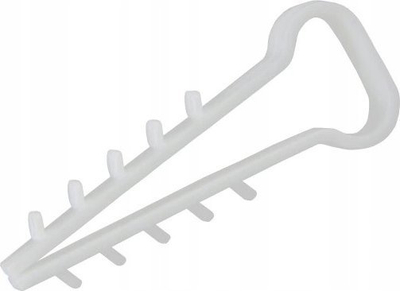 Mbajtëse kabllosh Plastikon UW-YDYp US-1, 6-7mm, set 100 copë, e bardhë