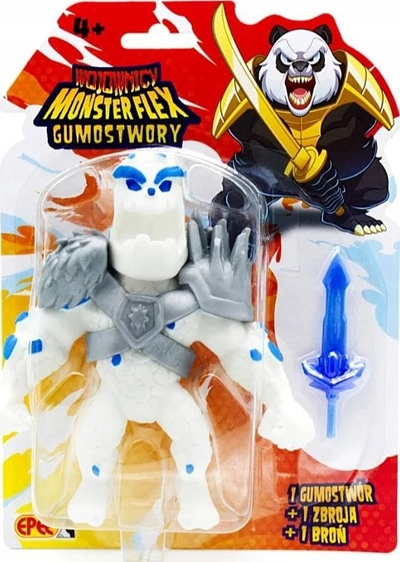 Figurë gome Epee Monsterflex Mr. Ice, super elastike, me shpatë, e bardhë