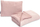Set krevati Sensillo Knitted Muslin Crib Set, 2 copa, për krevat fëmije, rozë