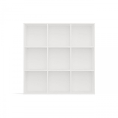 Raft librash Lumarko Shelf Malax 3X3 H, 9 ndarje, i bardhë