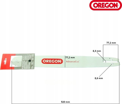 Shufër zinxhiri Oregon AdvanceCut 188PXBK095, 18", seria .325, metalike