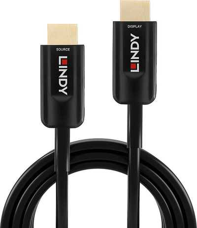 Kabllo HDMI Lindy Fibre Optic Hybrid, 10m, Ultra High Speed 8K, e zezë