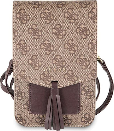 Çantë telefoni Guess 4G Uptown Wallet Phone Bag, lëkurë eko, kafe