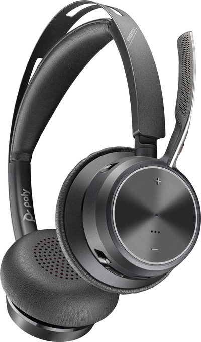 Kufje HP Poly Voyager Focus 2 USB C, Bluetooth, me adapter USB C A, të zeza