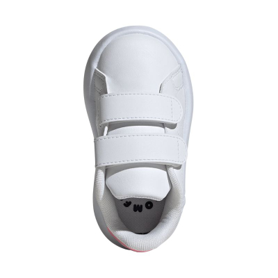 Këpucë sportive për kalama Adidas Advantage I, me sholla EVA, mbyllje me rripa, të bardha