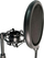 Set mikrofoni Mozos: Bazë për tavolinë, pop filter, rrjetë kundër dridhjeve (MCABLE-XLR-FTM), e zezë