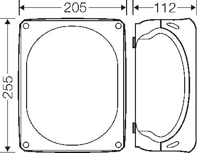 Kuti derivacioni Hensel KF 2500 H, 255 x 205 x 112mm, IP66/67, gri
