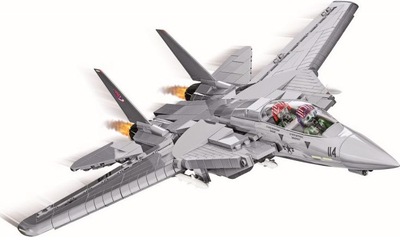 Set ndërtimi me blloqe COBI Top Gun F-14A Tomcat, 757 copë, shkallë 1:48, i bardhë