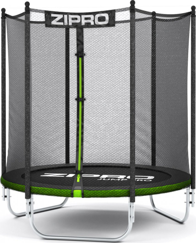 Trampolinë me rrjetë të jashtme Zipro Jump Pro 4FT, 127 cm, e zezë