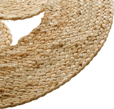 Округол килим Atmosphera Round Jute Rug Lace, јута, 80 cm, беж боја