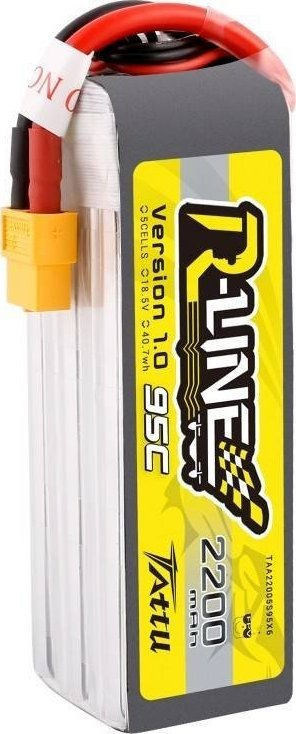 Bateri LiPo Tattu R-Line 1.0, 18.5V, 2200mAh, 95C