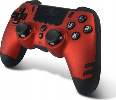 Gamepad wireless Lexip SteelPlay Slim Pack, për PS4 dhe PC, i kuq metalik