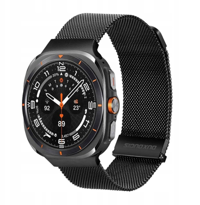 Ремче од челик Dux Ducis Milanese за паметен часовник, 47mm, магнетно, црно