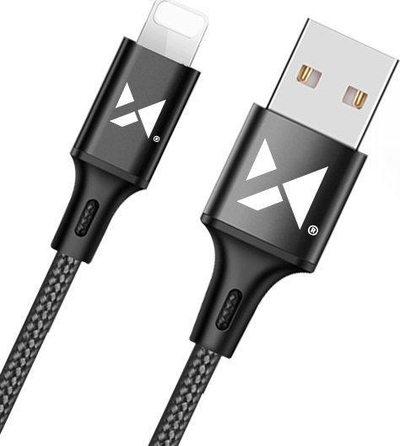Kabllo USB Wozinsky USB A në Lightning, 1m, 2.4A, e zezë