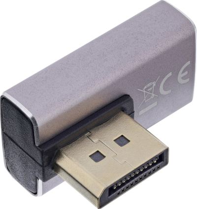 Adapter DisplayPort InLine 1.4, prizë në fishë, 8K UHD, i zi
