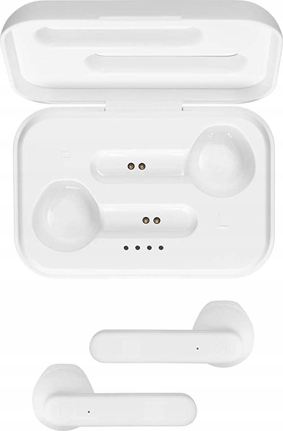 Kufje wireless STREETZ True Wireless Stereo, Bluetooth 5.0, kontroll me prekje, të bardha