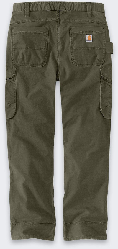 Pantallona pune Carhartt Steel Cargo, ripstop elastik, W38 L34, ngjyrë ulliri
