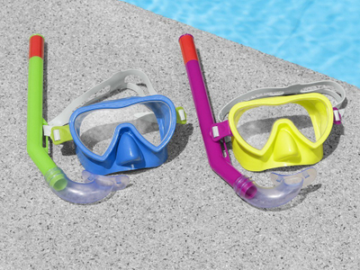 Maskë noti me snorkel Bestway Hydro-Swim PBH B24035, set 12 copë, për të rritur dhe adoleshentë, shumëngjyrëshe