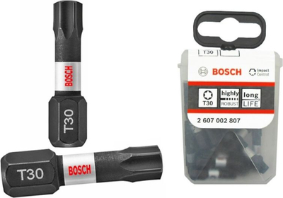 Set bitësh torx Bosch 2607002807, 1/4”, T30, 25mm, 25 copë