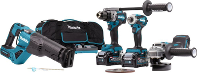 Set veglash pa kabllo Makita M DK0126G401, 40V XGT, 2x 4.0Ah, me çantë për ta marr me vete