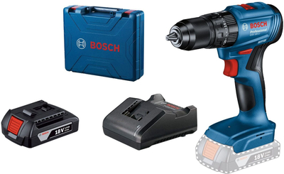 Trapano-vidhosëse Bosch GSB 185, 18V, 1x bateri 2Ah, blu