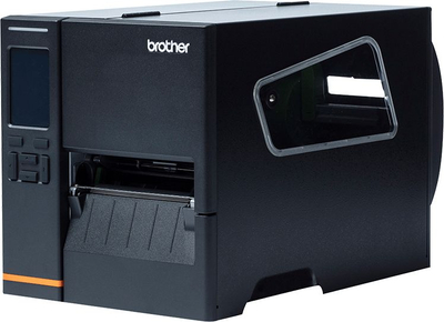 Printer etiketash industrial Brother TJ-4121TN, 300 dpi, transfer termik, gri