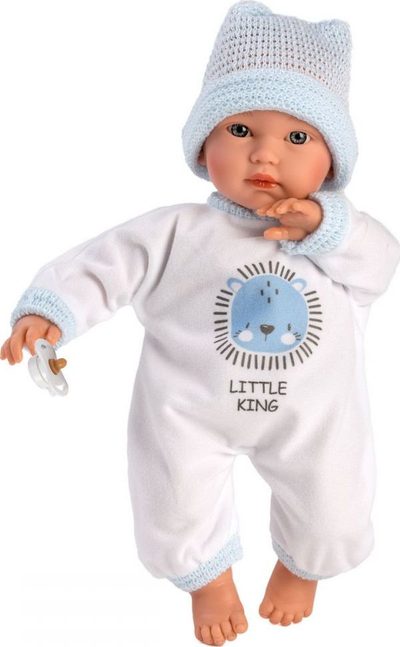 Kukull foshnje Llorens Crying Baby Cuquito, 30cm, me zë, me rroba blu
