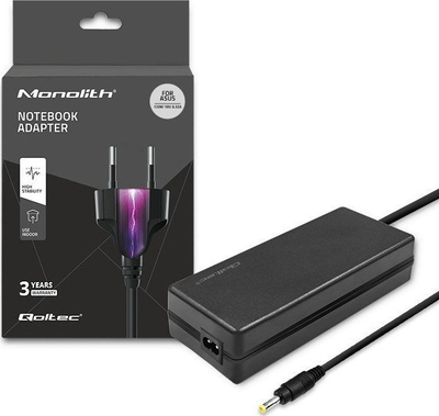 Karikues laptopi Qoltec për Asus, 120W, 19V 6.32A, i zi