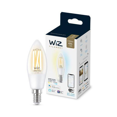 Llambë LED Philips WiZ Filament 8718699787196, E14, 4.9W, e bardhë e rregullueshme