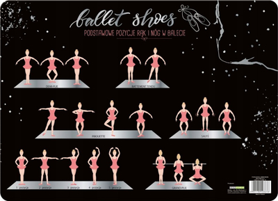 Nënshtrat tavoline Derform Ballerina 12, i laminuar, për fëmijë, shumëngjyrësh